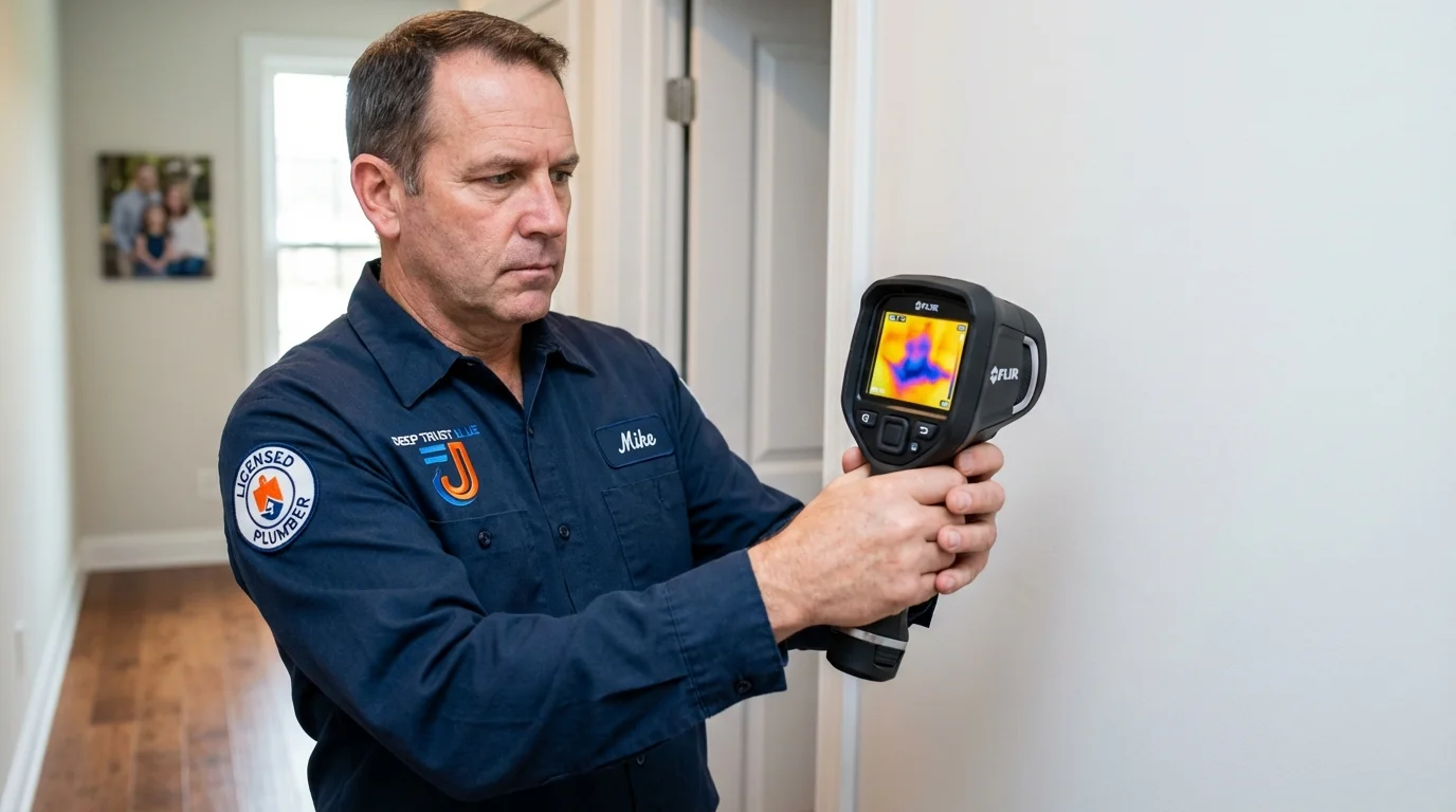 Thermal imaging leak detection by Johns Plumbing LLC in Mount Pleasant